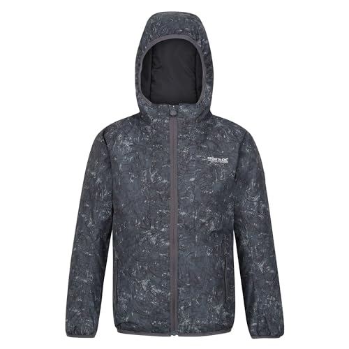 Childrens/Kids Volcanics VII Terrain Print Reflective Waterproof Jacket (3-4 Years) (Seal Grey)