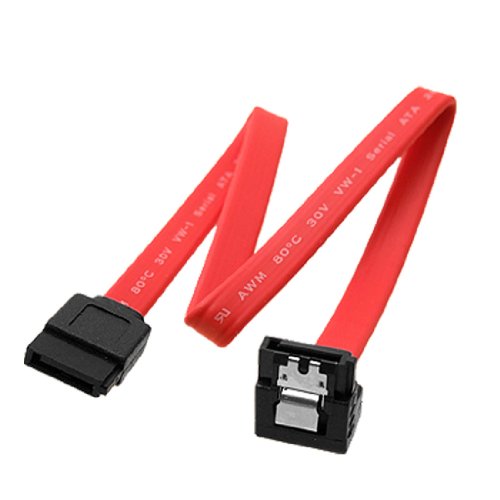 Cable Extensión SATA 7 Pin Ángulo Derecho 18in Rojo