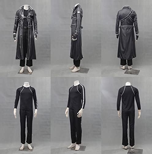 Vista 5 de Disfraz de Kirito de piel sintética para hombre, talla de EE. UU