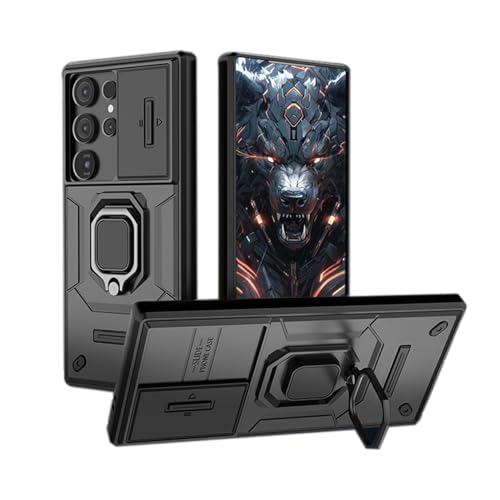 ZOBRIX Back Cover Compatible to Samsung Galaxy S25 Ultra 5G with Sliding Camera Shield Cover & 360° Protection Ring Stand Mobile Phone Case for Samsung Galaxy S25 Ultra 5G- Best and cheap mobile covers in India