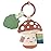 Itzy Ritzy Infant Toy & Teether - Itzy Pal Baby Teething Toy Includes Lovey, Crinkle Sound, Textured Ribbons & Silicone Teether Toy for Newborn (Mushroom)