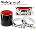 ID 3 Inch(76mm) High Temperature 4-Ply Reinforced Straight Silicone Hose Performance Coupler with 2Pcs T-Bolt Clamps Suitable High Level Turbo Pipe Connecting