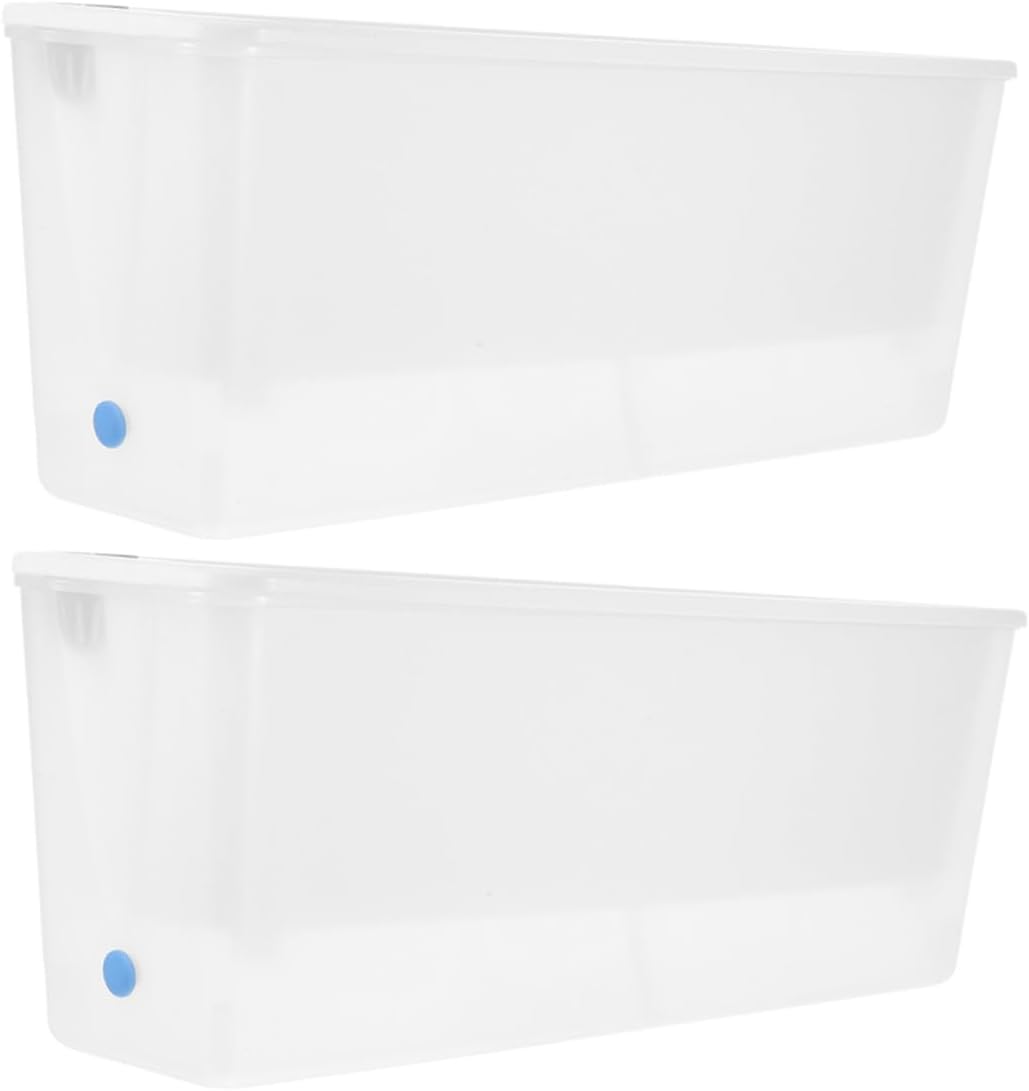 2Pcs Rectangular Self Watering Window Planters with Built Moisture Control Plastic Flower Boxes for Indoor-Outdoor Garden Vegetable and Herb Pots for Balcony and Patio