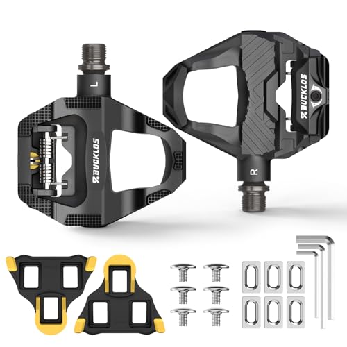 AEYINO Carbon Fiber Dual Sided Road Bike Pedals - Cleat Compatible