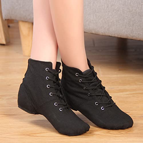 Children Leather Jazz Dancing Shoes High Heel Leather Lace-up Jazz Yoga Ballet Shoes (Little Kid/Big Kid)4