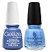 China Glaze Gelaze Tips and Toes Nail Polish, Secret Peri-Wink-Le, 2 Count