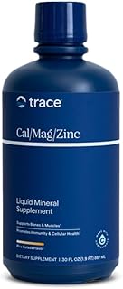 Trace Minerals Cal/Mag/Zinc - Liquid Mineral Supplement for Natural Body Health - Bone, Muscle & Cellular Health - Supports Immunity & Energy - Gluten-Free - 32 fl oz (64 Servings) - Pina Colada