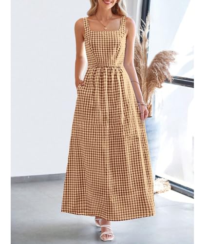 Robe longue d'été légère sans manches style décontracté - 5