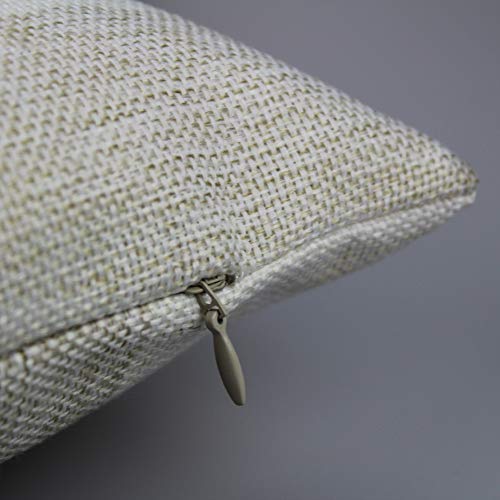 Vakado Farmhouse Throw Pillow Covers 18X18 Set Of 2 Porch Decor Buffalo Plaids Decorative Retro Rustic Checkers Cotton Linen Square Cushion Cases Home For Sofa Couch Bed, Beige Cream White #TOP3