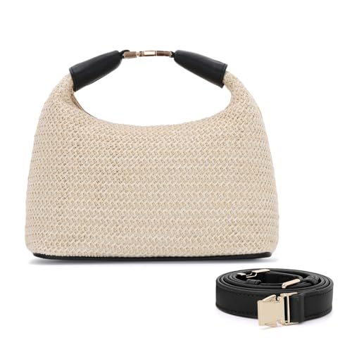 Fecialy Straw Bag for Women Small Raffia Purses Summer Beach Crossbody Bag Vacation Straw Woven Handbag 2025