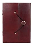Handmade Leather Journal/Writing Notebook/Bound Daily Notepad For Men & Women Unlined Paper Medium 8.5 x 5.5 Inches, Writing Pad Anniversary Gift for Him & Her