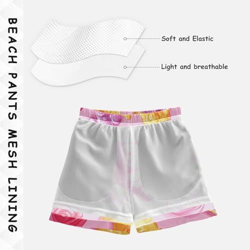 Pigsaly Boys' Swim Board Shorts Colorful Lollipops Gummy Jelly Candy Bears Boy's Swim Trunks Kids Swimwear 2T4