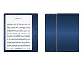 Decalrus - Protective Decal for Amazon Kindle Oasis (7" Screen) E-Reader Blue Texture Brushed Alumin