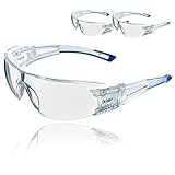 Dräger Schutzbrille X-pect 8330 | Leichte einstellbare Sicherheitsbrille | Für Baustelle, Werkstatt, Fahrrad-Fahren, Joggen | Klar, kratzfest und beschlagfrei | 1 St.
