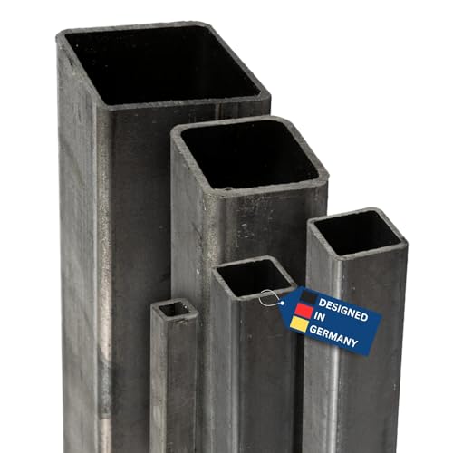 TJ Vierkantrohr S235 JR Stahl I 15 x 15 x 1,5 mm Länge 500 mm I ST37 Standard Vierkant Stahlrohr I unbehandeltes Quadratrohr I 4-Kant Rohr für Bauwesen, Maschinenbau, Landwirtschaft, Architektur uvm