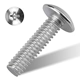 1/4-20 x 3/4' Truss Head Machine Screws, Phillips Drive, Fully Machine Thread, 18-8 Stainless Steel 304, Bright Finish, Pack of 50