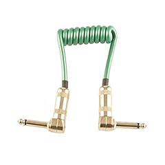 Lava Mini Coilパッチケーブル6 inch-12インチangle-angleメタリックグリーン