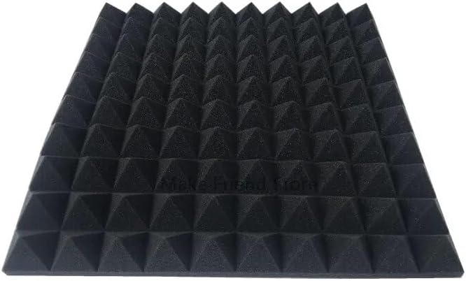 Paneles de espuma Espuma Acústica Insonorizada Para Estudio, Panel De Tratamiento De Absorción De Sonido, Esponja Protectora, 19.7x19.7x2.0 in, 6