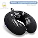 Gosider Black Travel Neck Pillow Memory Foam Airplane Pillow for Neck and Head Support Soft Portable U Shape Neck Pillow for Plane, Car & Home Office Use