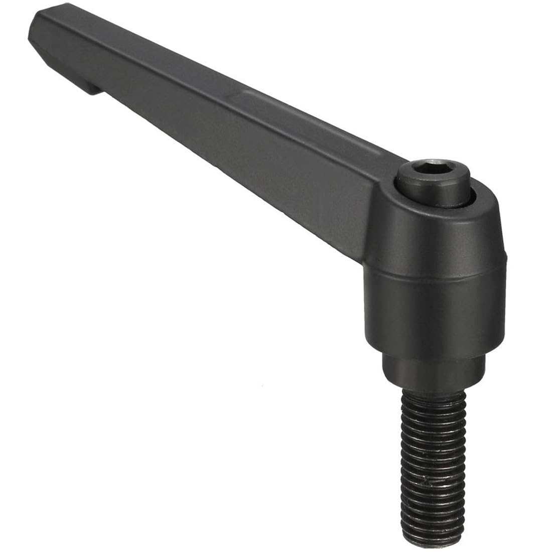 1Pcs Adjustable Clamping Lever Handles, M12 x 32mm Locking Quick Release Push Button Ratchet Screw Knobs, Aluminum Alloy Male Thread Stud Bolts Handle for Machinery & Equipment