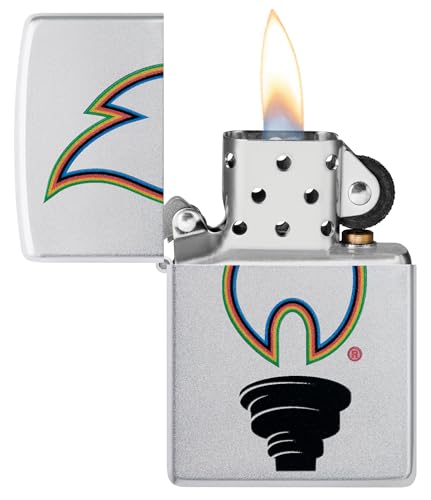 Encendedor Zippo Windproof Satin Chrome Metal miniatura 3