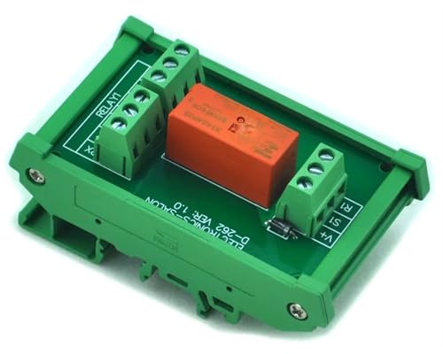 Módulo de relé DPDT biestable de potencia 5V 8A para automatización en riel DIN