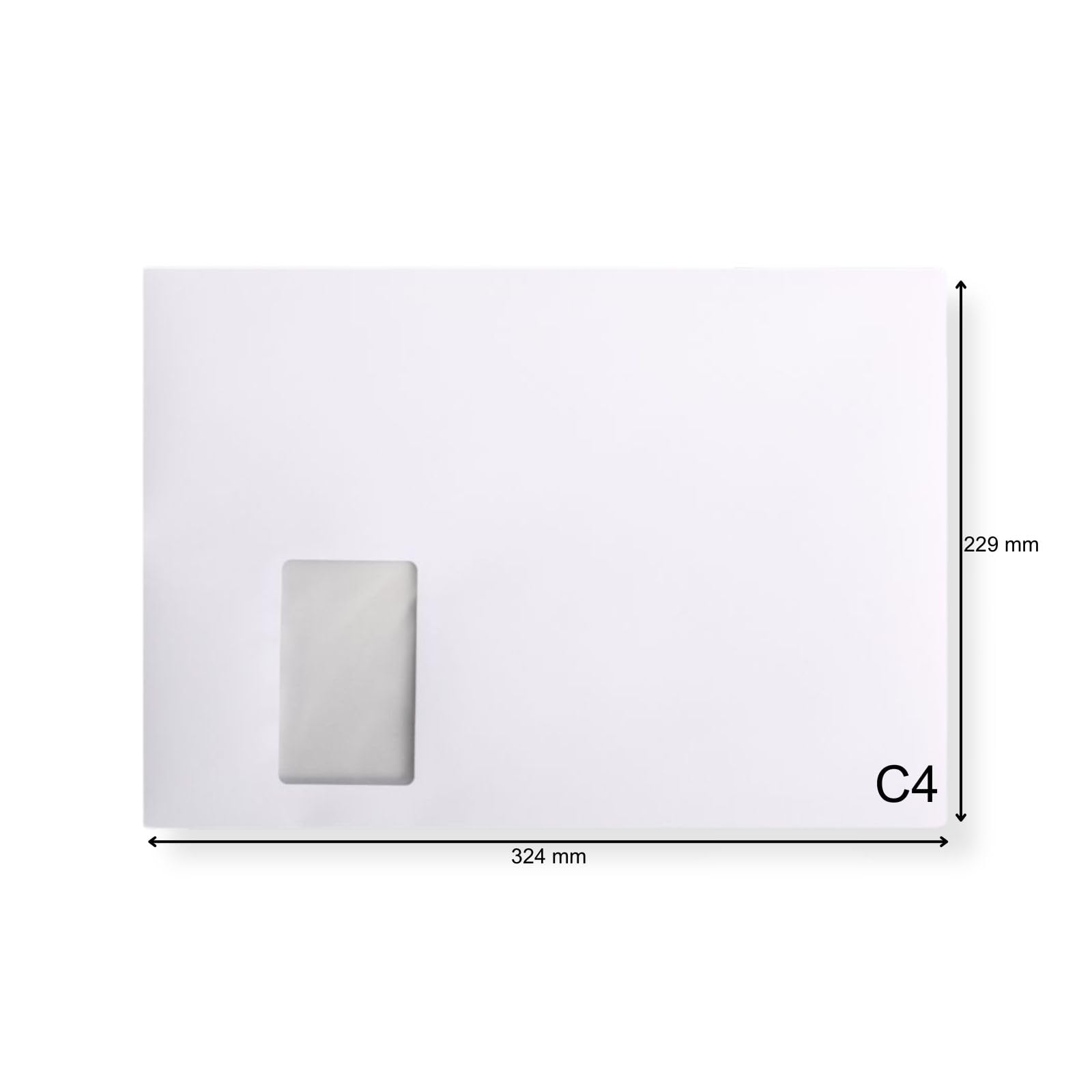 1000 St. Versandtaschen extra stark 120 gr. DIN A4 C4 weiß mit Fenster Kuvert Haftklebend Briefumschläge HK