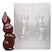 Cybrtrayd E061 Large Hollow Flop-Eared Bunny Chocolate Candy Mold with Exclusive Cybrtrayd Copyrighted Chocolate Molding Instructions