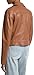 Michael Kors Women's Leather Moto Jacket, Luggage, M