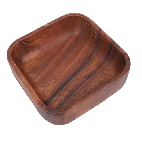 Zerodis Bandeja de Madera para Servir té de Madera Maciza, Plato Cuadrado de Estilo Chino para Servir Postre, Decoración del Hogar, Bandeja de Madera para Servir Postre para el Hogar,
