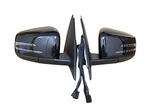 W204 Mercedes-Benz C-Class Power-Folding Side Mirror Set – Gloss Black - Image 3