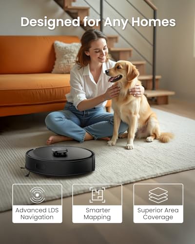 Tapo RV30 Max Plus 5300Pa Robot Vacuum Cleaner with Mop, LiDAR+IMU Dual Navigation, 5300Pa Hyper Suction, Auto-Empty, Robot Hoover, Auto-Charging Robotic Vacuums, Alexa & Google - Image 3