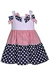 Bonnie Jean Girl's 4th of July Dress for Baby, Toddler, Little and Big Girls, Red/White/Blue, 4