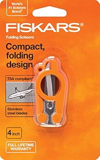 Fiskars 01-005434 Travel Folding Scissors, 6 Inch, Orange