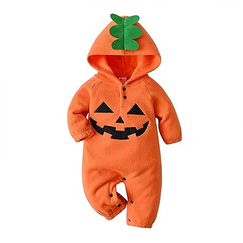 Vestito Zucchetta Neonato Completini Da Carnevale Cosplay Baby Pagliaccetto Da Zucca Bambino Bambina Tuta Di Halloween...