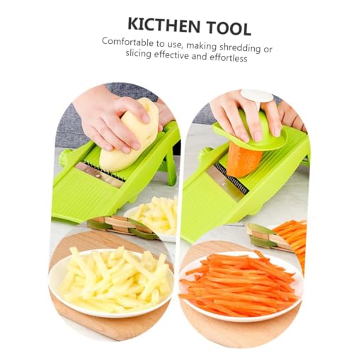 Rallador manual y cortadora de verduras verde miniatura 3