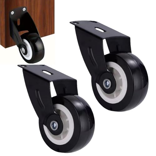 2PCS Heavy Duty Gate Wheels&Castors Adjustable Gate Caster Wheel for Wooden Gates Furniture Outdoor Sliding Farm & Fence Doors Rust-Proof Support Pulley Hardware Widely Applicable(Door Guide Wheel)