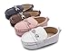 Hapekey Baby's First Faux Leather Loafers - Soft-Sole Non-Slip Dress Shoes for Weddings & Baptism (0-18Months, Unisex) D001 White 13