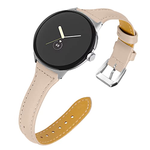 Correa de cuero compatible para Google Pixel Watch miniatura 1