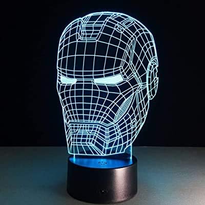 althiqahkey3D Illusion light Iron man face