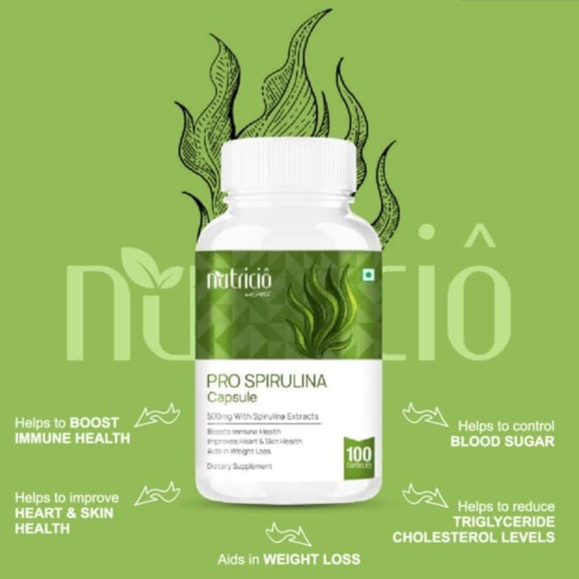 Proveda Nutricio Pro Spirulina Capsules, 100 Capsules