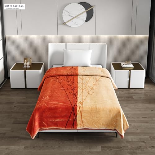 Image of Monte Carlo Winter Single Bed Blanket Haze 3 Ply 951 GSM | 3.5 KG (Width 1.60 M X Length 2.20 M)