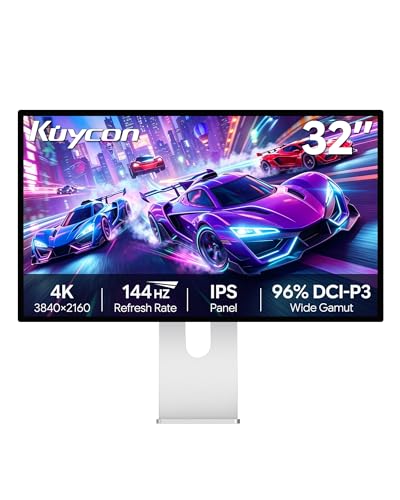 Image of P32K 32'' UHD (3840 x 2160) 4K 144Hz Glossy Monitor, IPS Panel, 10-Bit Color, 99% sRGB, 96% DCI-P3, 139PPI, HDR, Low Blue Light, Eye Care (Minimalist - with Stand x2)