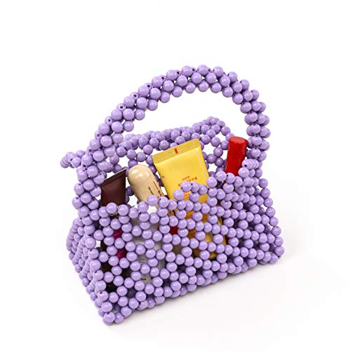 Image of YUSHINY Candy Color Acrylic Beaded Hollow Handbag Evening Clutch Triangle Bags for Wedding Party | Acrylic