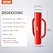 VEVOR Fence Post Driver with Handles, 2.7 in Inner Diameter T Post Pole Pounder, 14LB Heavy Duty Carbon Steel Hand Post Rammer, Farm Fencing Hole Digger for U Channel, Sign Pole, Wooden Post, Red