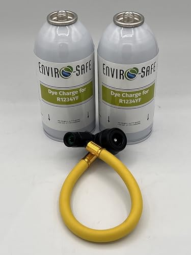 Envirosafe Dye Charge for 1234YF Systems + Simple Charging Hose (2 Can Kit)