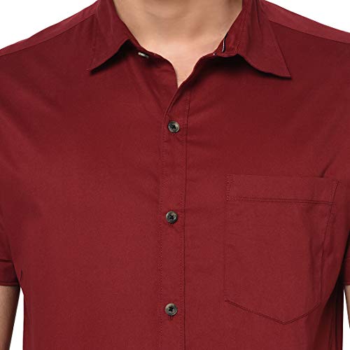 Image of Men Solid Slim Fit Shirt