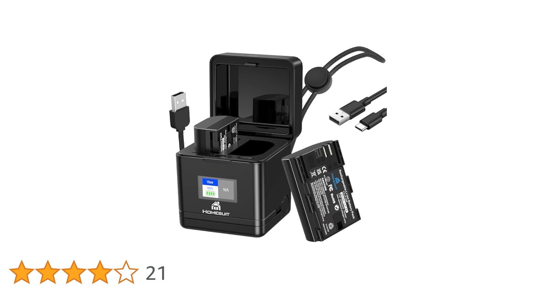 バッテリー/充電器 Canon - LP-E6NH Amazon | 【2個同時充電】Canon対応 LC-E6 互換 USB充電器 LP-E6