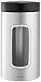Brabantia 371820 Window Canister, 1.7-Liter, Matte Steel Fingerprint Proof with Black Lid