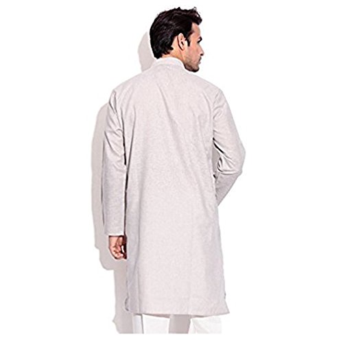 Kurta recta para ropa de verano masculina en mezcla de algodón 2